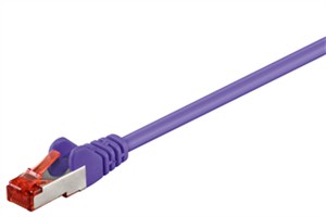 CAT 6 kabel krosowy, S/FTP (PiMF), fioletowy, 2 m