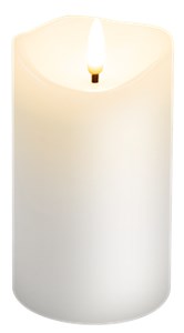 Bougie LED en Cire Véritable, blanc, 7,5 x 12,5 cm Bougie LED en Cire Véritable, blanc, 7,5 x 12,5 cm