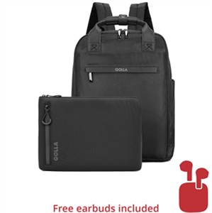 Set aus Rucksack und Laptop-Sleeve 13 Zoll, Black