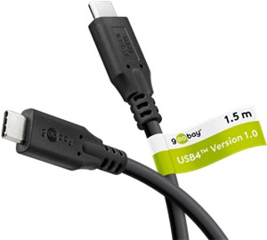 USB-C™-Kabel, USB4™, 240 W, 20 Gbit/s, Power Delivery, 1,5 m