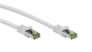 CAT 8.1 Câble Patch Certifié de GHMT, S/FTP (PiMF), blanc.