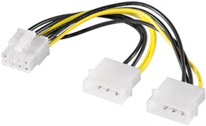 Câble Electrique/Adaptateur Electrique Cartes Graphiques PC , PCI-E vers PCI Express 8 Broches