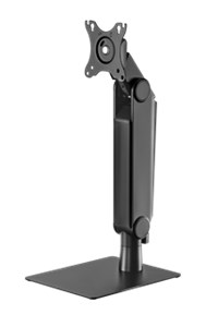 Freistehende Single-Monitorhalterung, schwarz