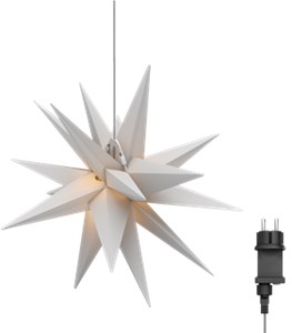 Étoile Lumineuse LED 3D, Ø 56 cm, transformateur extérieur 4,5 V