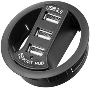 Répartiteur/Concentrateur de Montage Triple USB 2.0 Hi-Speed