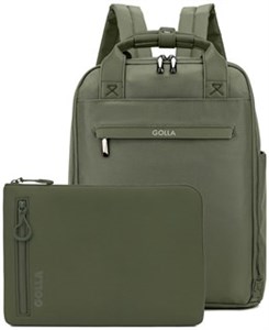 Set aus Rucksack und Laptop-Sleeve 13 Zoll, Grün