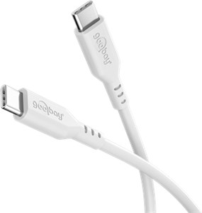 USB-C™-Silikonkabel, 1,5 m, weiß