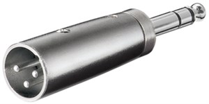 XLR Adapter, AUX Klinke 6,35 mm stereo Stecker zu XLR Stecker