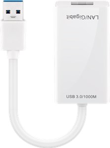USB-A-Ethernet-Adapter, weiß