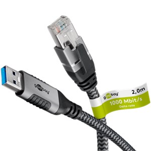 Ethernet-Kabel USB-A 3.0 auf RJ45, 2 m