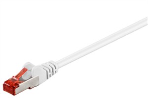 CAT 6 kabel krosowy, S/FTP (PiMF), biały, 0,15 m