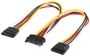 Câble Electrique/Adaptateur Electrique PC Y , SATA 1 x Mâle vers 2 x Femelle