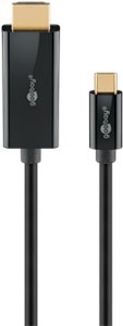 USB-C™-auf-HDMI™-Kabel 4K @ 60 Hz, 1 m, schwarz