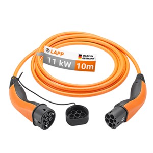 Type 2 Câble de Recharge, jusqu'à 11 kW, 10 m, orange