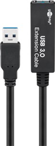 USB 3.0 Active USB Extension Cable, 5 m, black