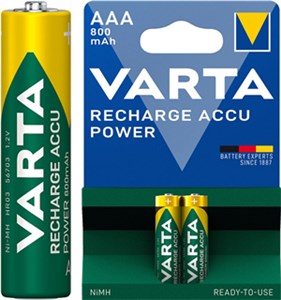 AAA (Micro)/HR03 (56703) Rechargeable - 800 mAh, 2 pièces dans blister