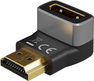 HDMI™ Angled Adapter 270° Vertical, 8K @ 60 Hz, Gold-Plated