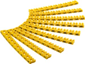 Kabelmarker-Clips "Buchstaben A-C", für Kabeldurchmesser bis 4 mm