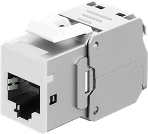 Keystone-Modul RJ45 CAT 6A, STP, Slim, weiß