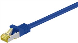 RJ45 Câble Patch, CAT 6A S/FTP (PiMF), 500 MHz, avec CAT 7 Câble Brut, bleu