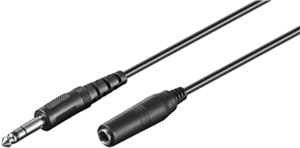 Przedłużacz słuchawek i audio AUX, 3-pin 6,35 mm