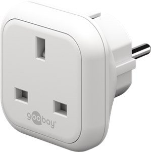 Adapter podróżny Wielka Brytania do Europy, biały