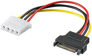 Câble Electrique/Adaptateur Electrique PC , Prise Femelle SATA vers Prise Femelle 5,25"