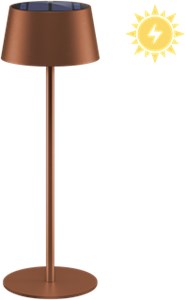 Kabellose LED-Tischleuchte Solar, Bronze