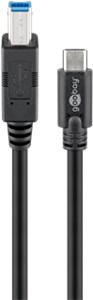 Câble USB 3.0 USB-C™ vers B, Noir