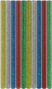 Hot Glue Sticks 11 mm, 5 Glitter Colours, 10 Pcs.