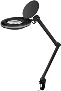 Lampe Loupe à LED avec Pince, 8 W, noir
