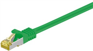 RJ45 Câble Patch, CAT 6A S/FTP (PiMF), 500 MHz, avec CAT 7 Câble Brut, vert