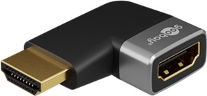 Adattatore HDMI™ angolare 90° orizzontale, 8K @ 60 Hz, placcato oro