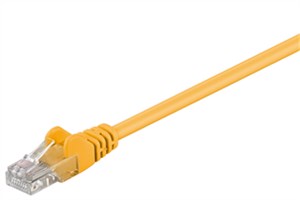 CAT 5e kabel krosowy, U/UTP, żółty, 0,25 m