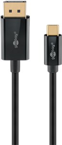 USB-C™-auf-DisplayPort™-Kabel 4K @ 60 Hz, 1 m, schwarz