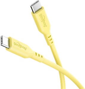 USB-C™-Silikonkabel, 1,5 m, gelb