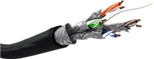 CAT 7 Câble Réseau Outdoor, S/FTP (PiMF), noir CAT 7 Câble Réseau Outdoor, S/FTP (PiMF), noir
