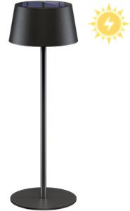 Lampada da tavolo solare a LED senza fili, nero Lampada da tavolo solare a LED senza fili, nero