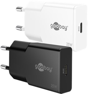 Chargeur Rapide USB-C™ PD GaN Slim (25 W) noir Chargeur Rapide USB-C™ PD GaN Slim (25 W) noir