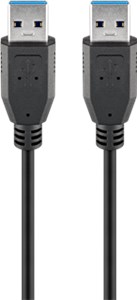 Câble USB-A, USB 3.0, 1,8 m, noir Câble USB-A, USB 3.0, 1,8 m, noir