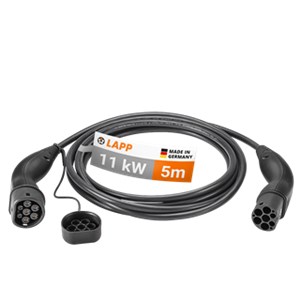 Type 2 Charging Cable, up to 11 kW, 5 m, black Type 2 Charging Cable, up to 11 kW, 5 m, black