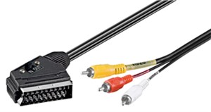 Adapterkabel, Scart zu Composite Audio Video, IN/OUT Adapterkabel, Scart zu Composite Audio Video, IN/OUT