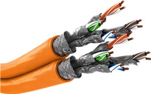 CAT 7A Duplex-Netzwerkkabel, S/FTP (PiMF), orange CAT 7A Duplex-Netzwerkkabel, S/FTP (PiMF), orange