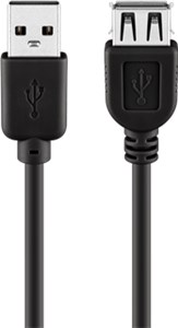 USB 2.0 Hi-Speed Extension Cable, black USB 2.0 Hi-Speed Extension Cable, black