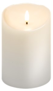 Candela a LED in vera cera, bianco, 10 x 15 cm Candela a LED in vera cera, bianco, 10 x 15 cm