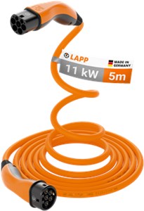 Selbstaufrollendes Ladekabel Typ 2, bis zu 11 kW, 5 m, orange Selbstaufrollendes Ladekabel Typ 2, bis zu 11 kW, 5 m, orange