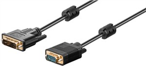 Câble DVI-A/VGA Full HD, Doré Câble DVI-A/VGA Full HD, Doré